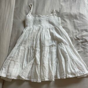 Zara White Spaghetti Strap babydoll Dress